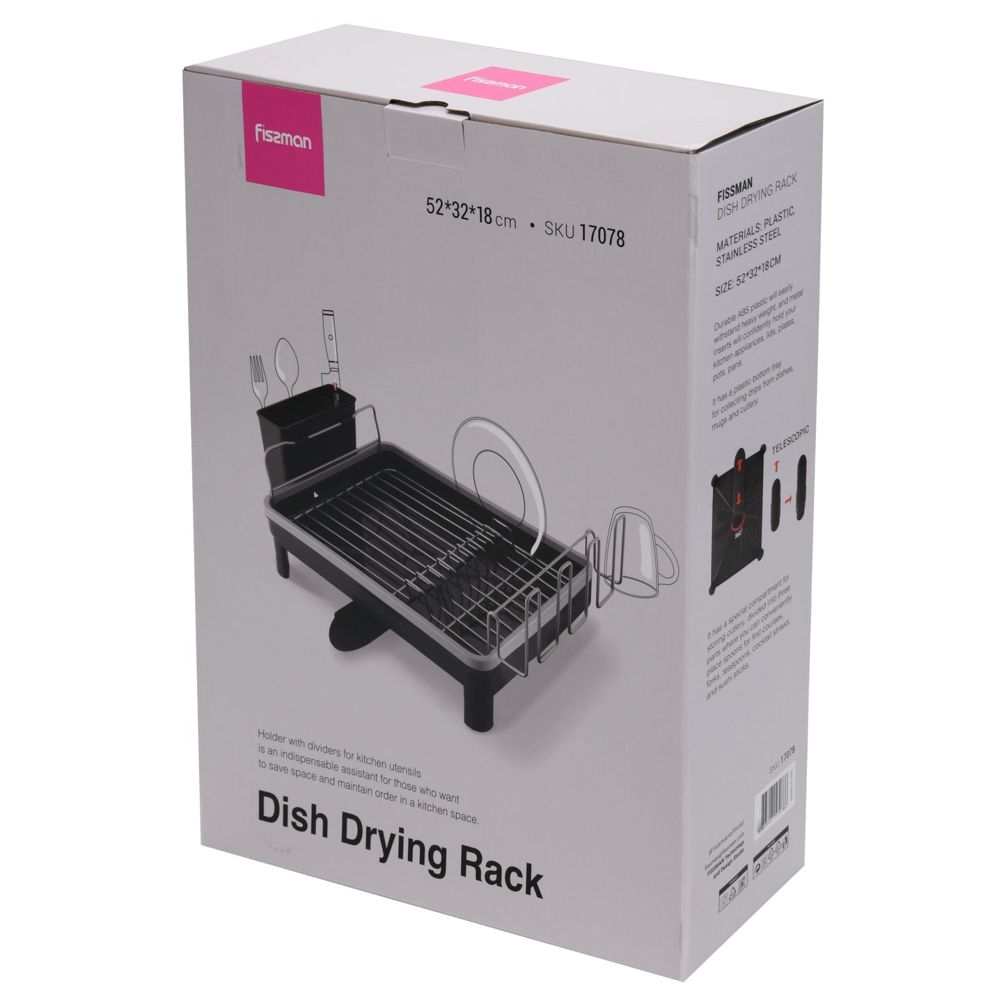 Escurridor de platos 48x32x16cm Fissman