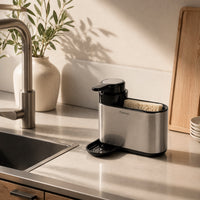 Dispensador de Lavalozas y Portaesponjas Gris con Negro 16x13x18cm Fissman