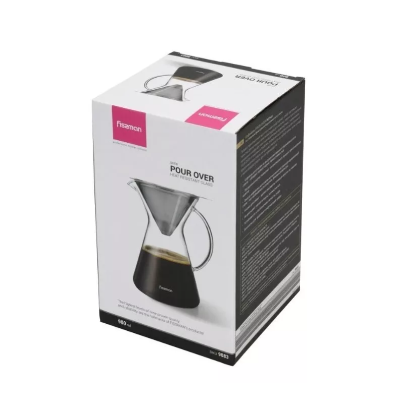 Cafetera Manual Pour Over 900ml Filtro De Acero Fissman